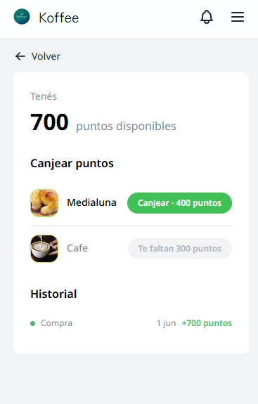 Programa de puntos y canjes desde la app de Suscri